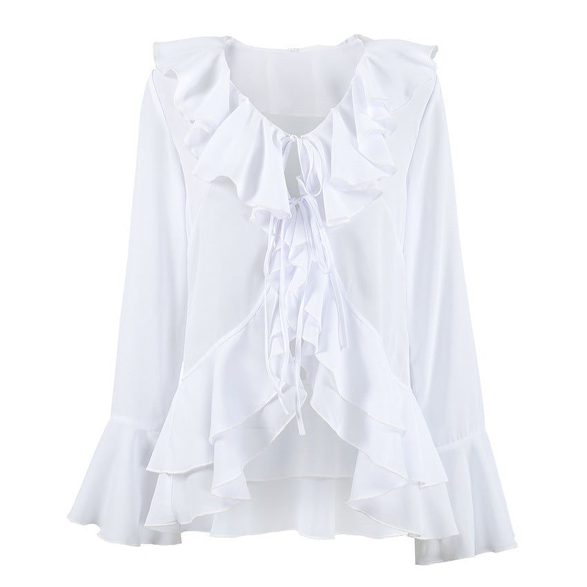 Lydia Chiffon Ruffle Blouse