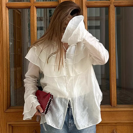 Florence Ruffled Bell Sleeve Blouse