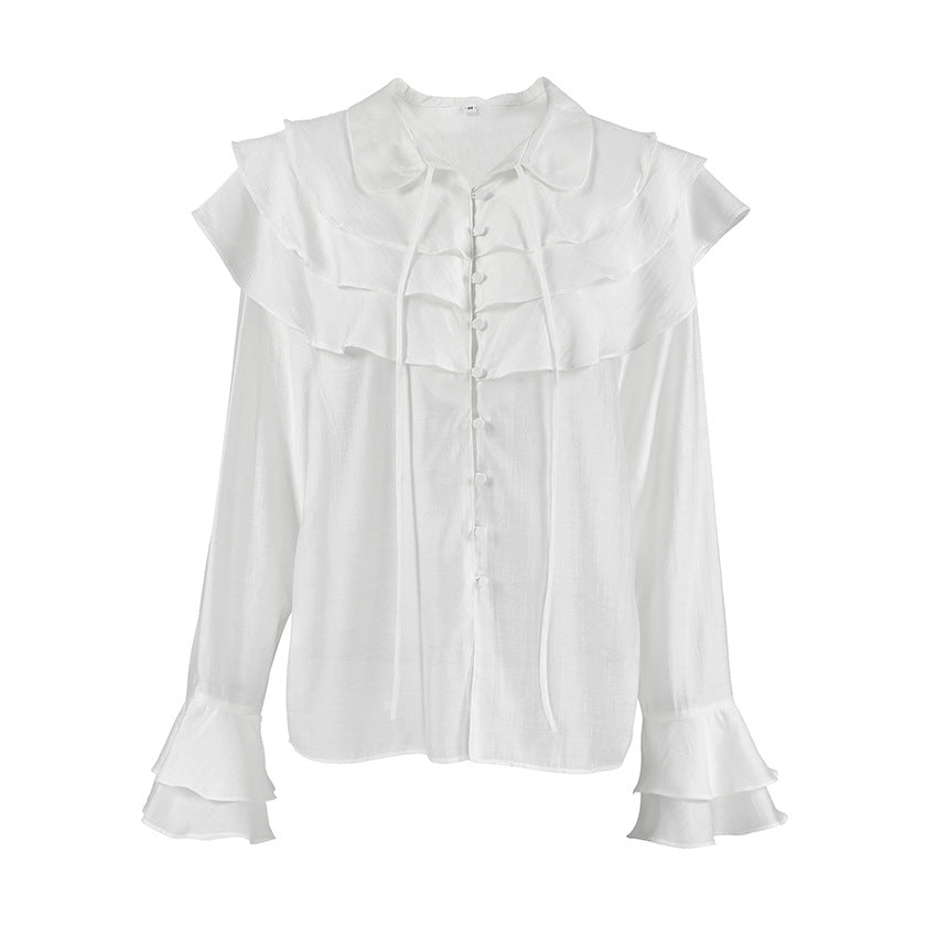 Florence Ruffled Bell Sleeve Blouse