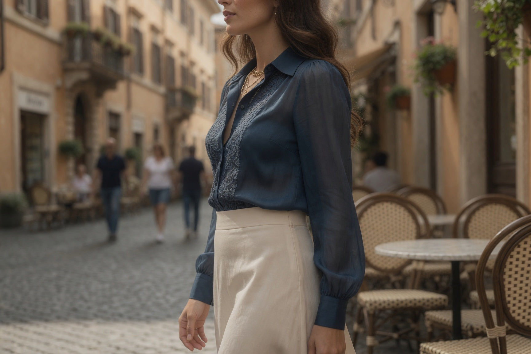 Genevieve Lace Collar Blouse