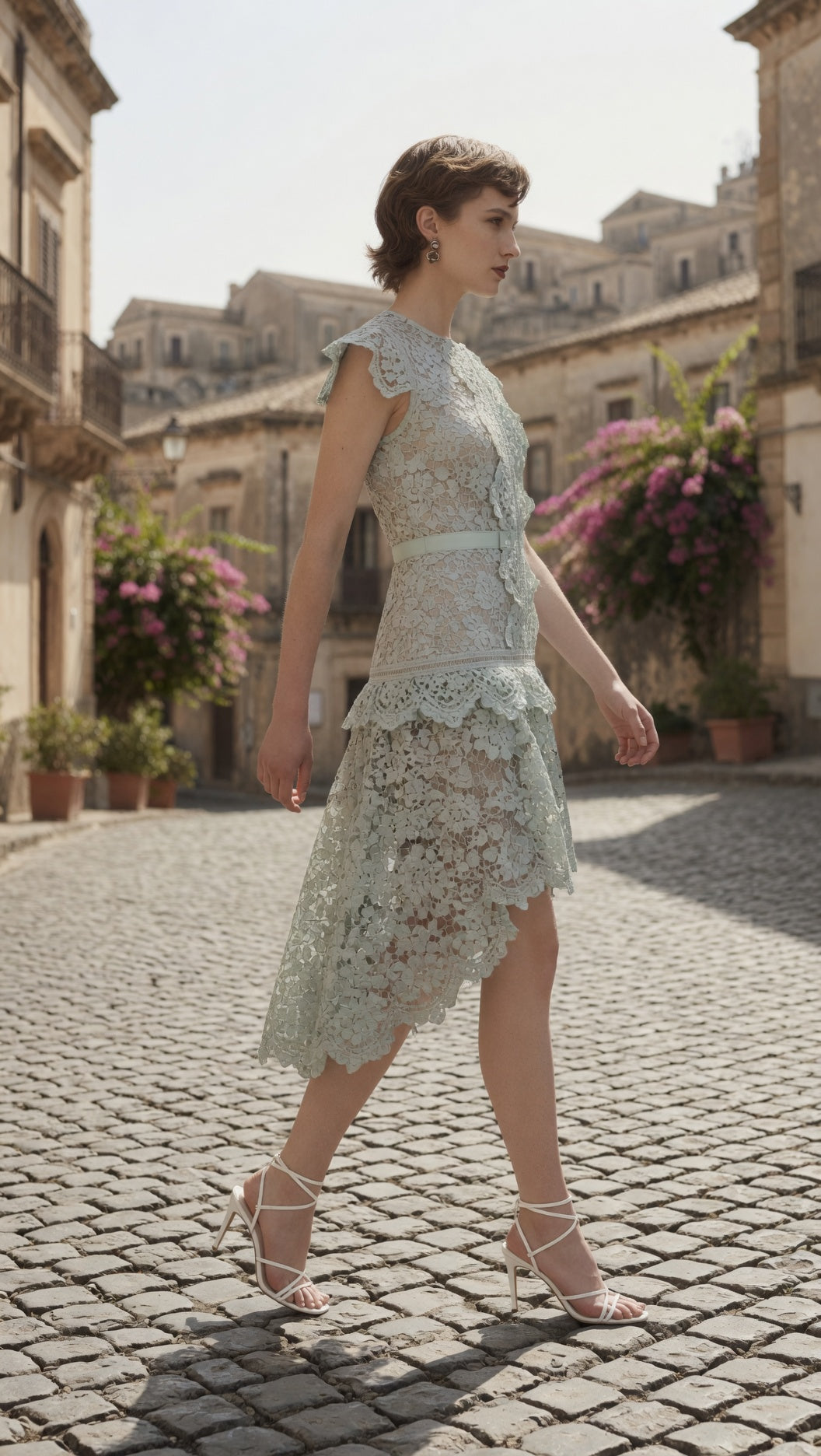 Siena Watercolor Floral Lace Dress